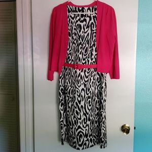 3 PC dress with sweater and belt